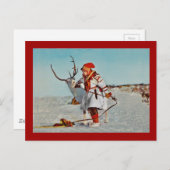 ヴィンテージトナカイの子 ポストカード (正面/裏面)