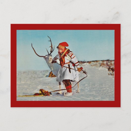 ヴィンテージトナカイの子 ポストカード (正面)