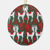 ヴィンテージトナカイオーナメント セラミックオーナメント (左)