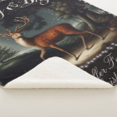 ヴィンテージトナカイメリーと明るいクリスマス シェルパブランケット (3/4)