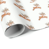 ヴィンテージトナカイ包み紙 ラッピングペーパー (ロールコーナー)