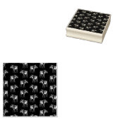 ヴィンテージトナカイ模様クリスマス&アニマルズブラック ラバースタンプ (押印)