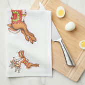 ヴィンテージトナカイ キッチンタオル (四つ折り)