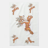ヴィンテージトナカイ キッチンタオル (縦)