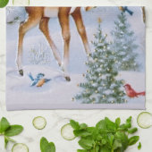 ヴィンテージトナカイ キッチンタオル (折り畳み)