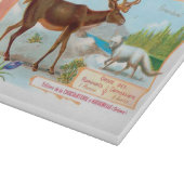 ヴィンテージトナカイ（トナカイ）と北極キツネ カッティングボード (角)