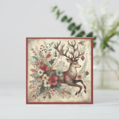 ヴィンテージトナカイ・メリークリスマス シーズンカード (スタンド正面)