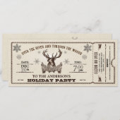 ヴィンテージトナディアホリデーパーティーチケット招待状 招待状 (正面/裏面)