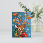 ヴィンテージトナリーレトロホリデークリスマスハガキ シーズンポストカード (スタンド正面)