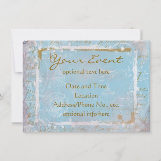 ヴィンテージトフランスのイル&スクリプトNo.2招待状 招待状 (正面)