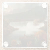 ヴィンテージトマス・コール遠く離れたナイアガラ滝 ガラスコースター (裏面)