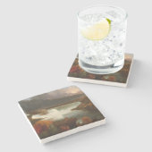 ヴィンテージトマス・コール遠く離れたナイアガラ滝 ストーンコースター (横)