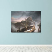 ヴィンテージトマス・コール・ア・スノースクオール キャンバスプリント (インサイチュ (ウッドフロア))