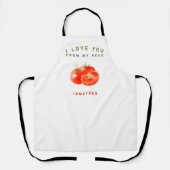 ヴィンテージトマト引用文デザイン-  エプロン (正面)