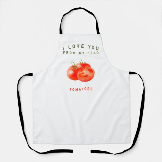 ヴィンテージトマト引用文デザイン-  エプロン (正面)