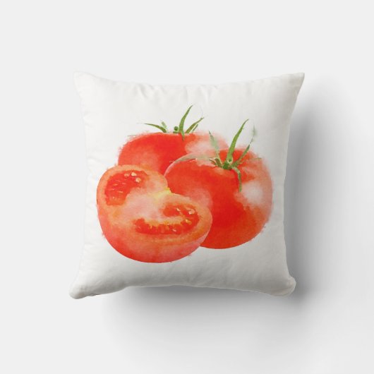 ヴィンテージトマト引用文デザイン- クッション (裏面)