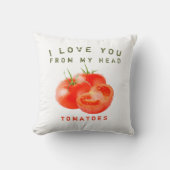 ヴィンテージトマト引用文デザイン- クッション (正面)