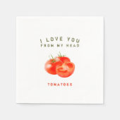 ヴィンテージトマト引用文デザイン- スタンダードカクテルナプキン (正面)