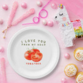 ヴィンテージトマト引用文デザイン-  ペーパープレート (パーティー)