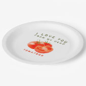 ヴィンテージトマト引用文デザイン-  ペーパープレート (アングル)