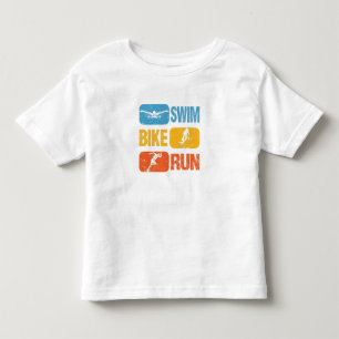 ヴィンテージトライアスロン – スイムバイ走ク トドラーTシャツ