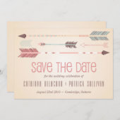 ヴィンテージトライバルアローズセーブ・ザ・デート案内 セーブザデート (正面/裏面)