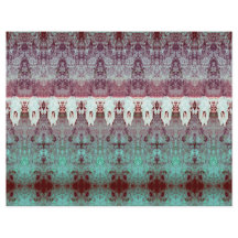 ヴィンテージトライバルパターンティール（緑がかった色）牛スカル国