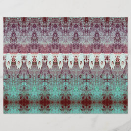 ヴィンテージトライバルパターンティール（緑がかった色）牛スカル国