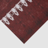 ヴィンテージトライバルパターンブルゴーニュレッドブルカウズスカル 薄葉紙 (詳細)