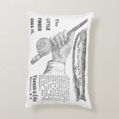ヴィンテージトラウト魚釣りアドサーカ1890年代 アクセントクッション (裏面(縦))