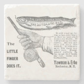 ヴィンテージトラウト魚釣りアドサーカ1890年代 ストーンコースター (正面)