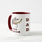 ヴィンテージトラウフライレジェンダリーフィッシャーマンパパ ツートーンマグカップ (正面左)