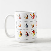 ヴィンテージトラウフライ魚釣りフライコーヒーマグ コーヒーマグカップ (左)