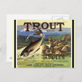 ヴィンテージトラウブランドフライ漁師りんごのポストカード ポストカード (正面/裏面)
