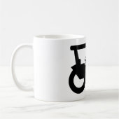 ヴィンテージトラクタシルエットファーム機器アイコン コーヒーマグカップ (左)