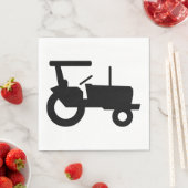 ヴィンテージトラクタシルエットファーム機器アイコン スタンダードランチョンナプキン (インサイチュ)