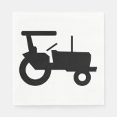 ヴィンテージトラクタシルエットファーム機器アイコン スタンダードランチョンナプキン (正面)