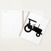 ヴィンテージトラクタシルエットファーム機器アイコン プランナー手帳 (ディスプレー)