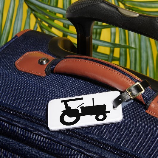 ヴィンテージトラクタシルエットファーム機器アイコン ラゲッジタグ