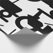 ヴィンテージトラクタシルエットファーム機器アイコン ラッピングペーパー