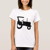 ヴィンテージトラクタシルエットファーム機器アイコン Tシャツ (正面)