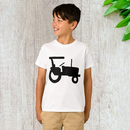 ヴィンテージトラクタシルエットファーム機器アイコン Tシャツ