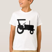 ヴィンテージトラクタシルエットファーム機器アイコン Tシャツ (正面)