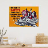 ヴィンテージトラクターの安全性 ポスター (キッチン)