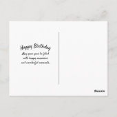 ヴィンテージトラクターの誕生日 ポストカード (裏面)