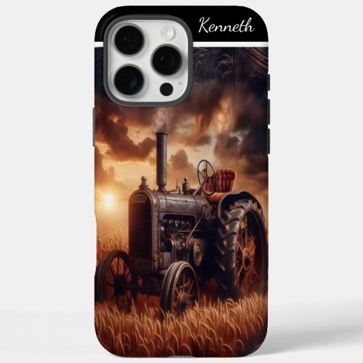 ヴィンテージトラクターインゴールデンアワー Case-Mate iPhoneケース (裏面)