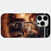 ヴィンテージトラクターインゴールデンアワー Case-Mate iPhoneケース (裏面 (横))