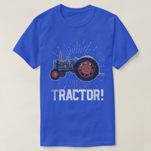 ヴィンテージトラクターファームライフおもしろい農家農業 Tシャツ (デザイン正面)