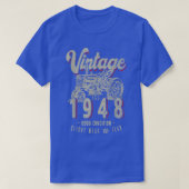 ヴィンテージトラクター農家生まれ誕生日イン1948 & Est Tシャツ (デザイン正面)