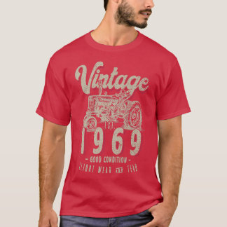 ヴィンテージトラクター農家生まれ誕生日イン1969 & Est Tシャツ